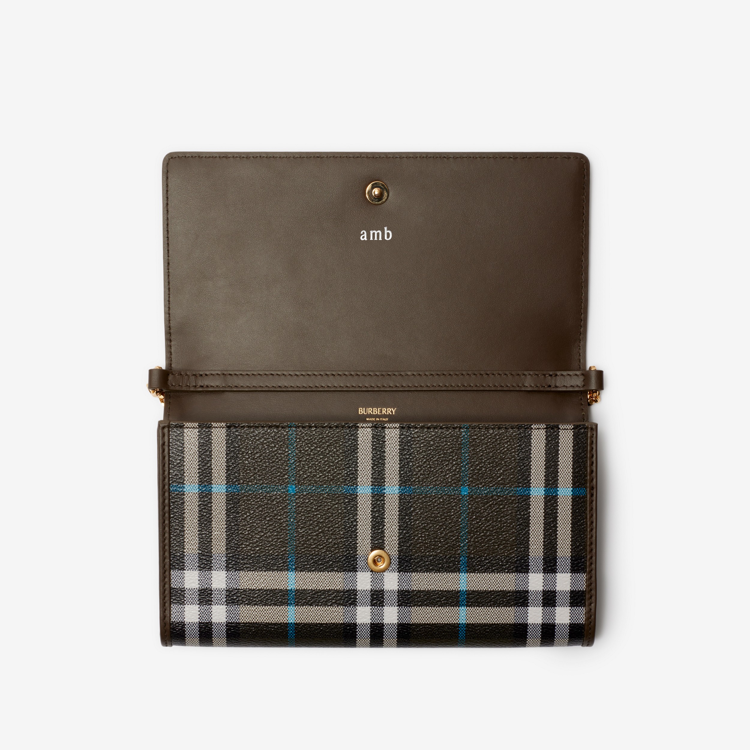 버버리 체크 체인 스트랩 지갑 81083631